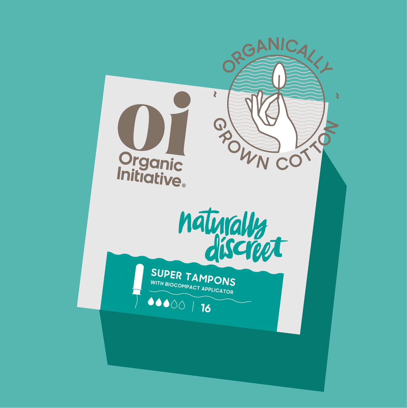 Oi Girl Organic Cotton Tampons, Box of 16 Light Tampons,  Discreet BioCompact Applicator : Health & Household