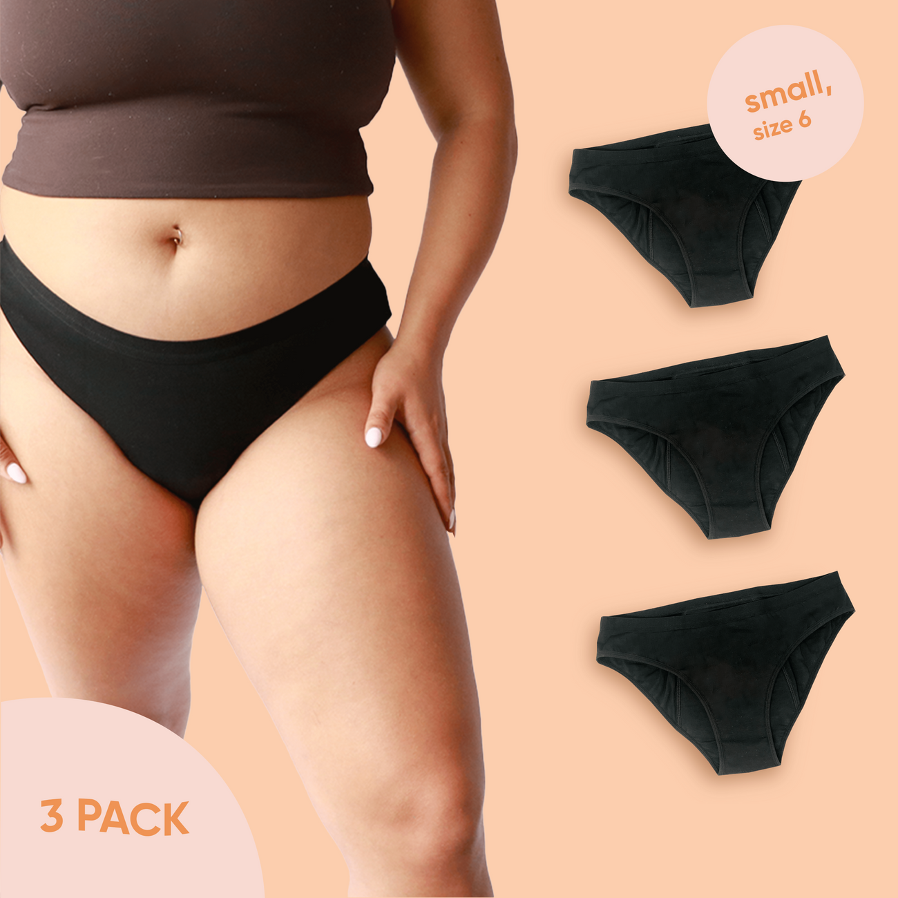 Reusable Period Bikini (3 pack)