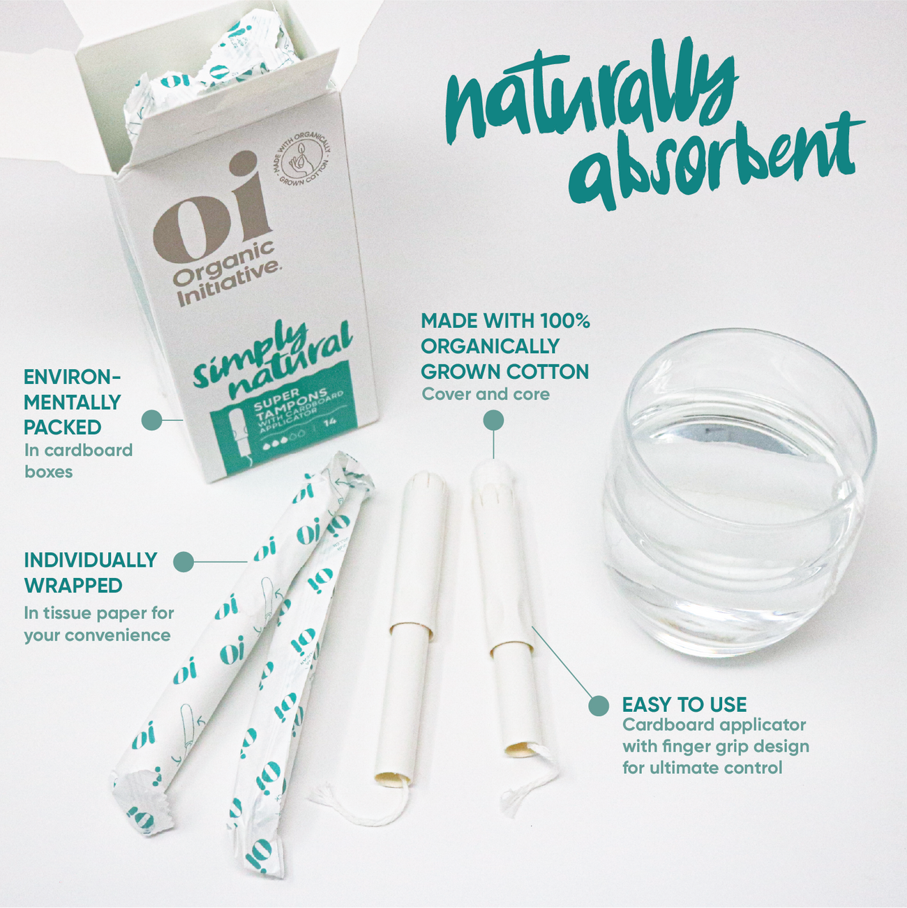 Organic Tampons - Cardboard Applicator